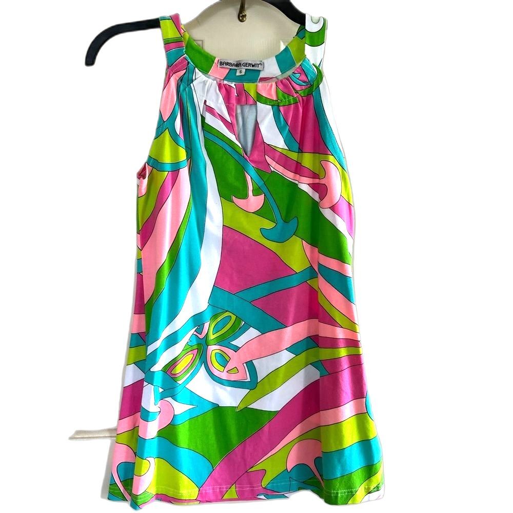 Barbara Gerwit Sleeveless Tank Top Womens Small 4 6 Like Emilio Pucci Multicolor